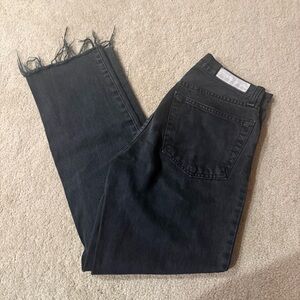 Black Straight-Leg Jeans Sz 26
